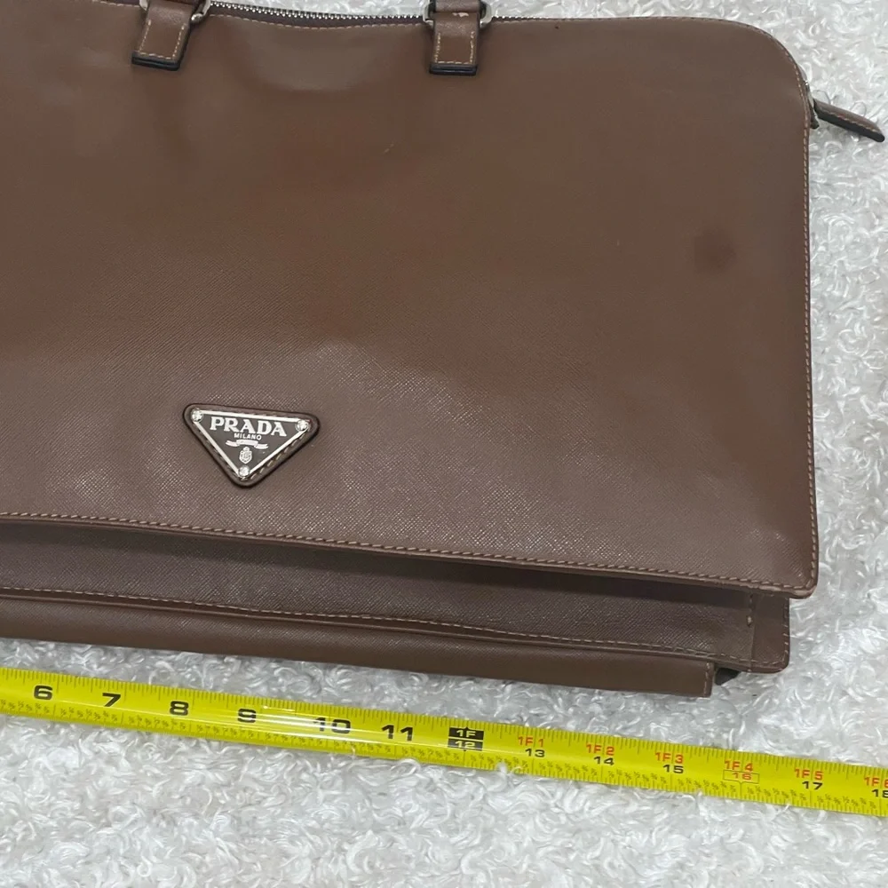 Prada Chocolate Leather Briefcase